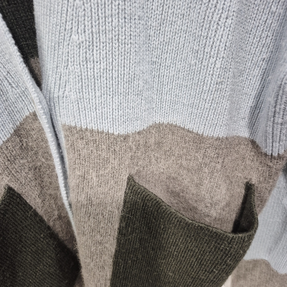 COS Oversized Wool-Alpaca Colorblock Cardigan - Picture 4 of 10